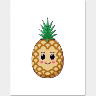 Cute Kawaii Pineapple Posters and Art